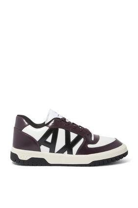 Duck AX Logo Faux Leather Sneakers